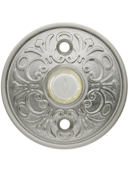 Solid Brass Lancaster Style Buzzer Button in Satin Nickel.